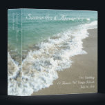 Beach Surf Destination /Cruise Wedding 1.5" Binder<br><div class="desc">Beach scene with white waves crashing on the shore of tan sand,  and clear blue aqua turquoise water. dding planner or photo album binder.  great for an island,  cruise or destination wedding,  or to use as a wedding album or custom personalized honeymoon photo album.  Matching wedding items also available</div>