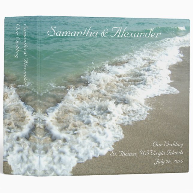 Beach Surf Destination or Cruise Wedding Binder (Front/Spine)