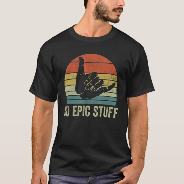 Beach Surf Do Epic Stuff  Windsurfing Surfer Men B T-Shirt (Front)