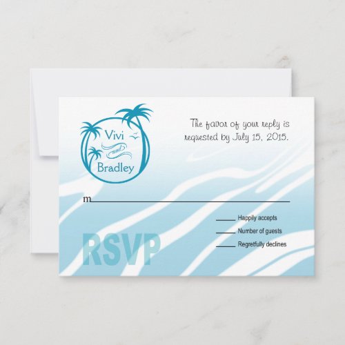 Beach Surf Palm Logo RSVP  blue