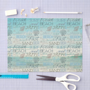 Beach Surf Sand Sea Tissue Paper