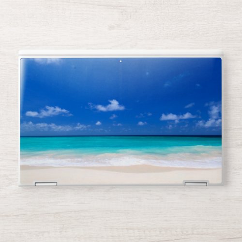 Beach Surf Sand Waves Blue HP Laptop Skin