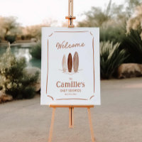 Beach Surf Summer Baby Shower Welcome Sign