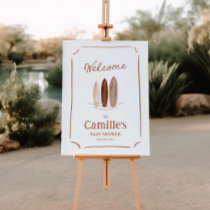 Beach Surf Summer Baby Shower Welcome Sign