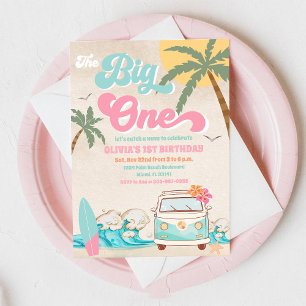 Beach Surf Van Birthday Invitation