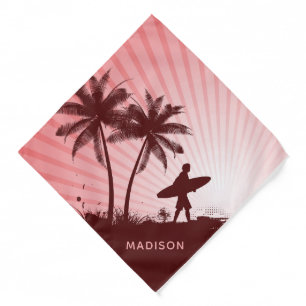 Beach Surfer custom name Bandana