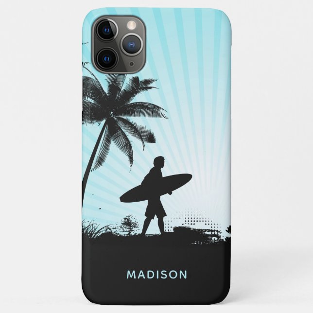 Beach Surfer custom name phone cases (Back)