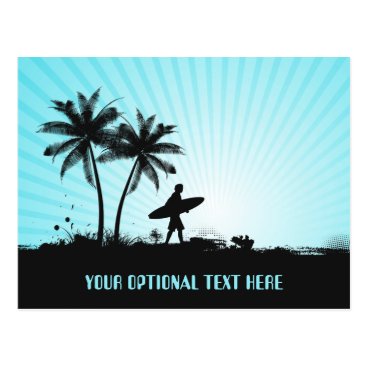 Beach Surfer custom text postcard Beach Surfer custom text postcard