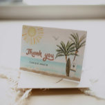 Beach Surfing Baby Shower Letterpress Thank You Card<br><div class="desc">Thank your guests in style with this beautiful beach-inspired thank you card. Easy to edit text. Matching items in our store Cava party design</div>