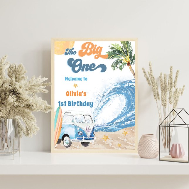 Beach Surfing Birthday Party Welcome Sign (Creator Uploaded)