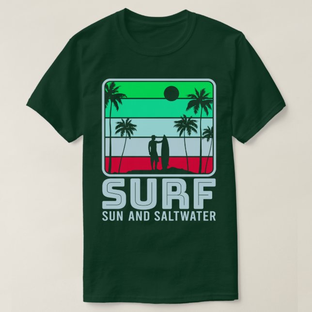 Beach Surfing Kitesurfing Wakeboarding Surfer 2 T-Shirt (Design Front)
