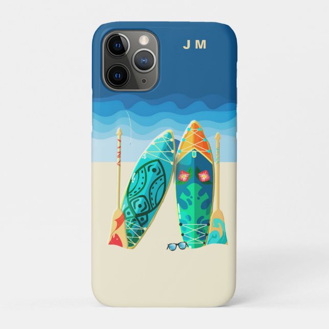 Beach Surfing Monogram iPhone / iPad case (Back)