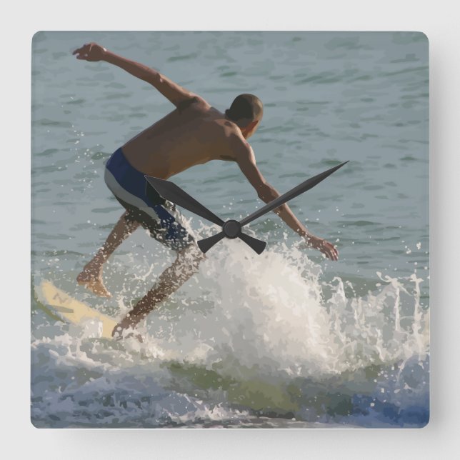 Beach Surfing Wall Decor Clocks (Front)