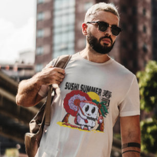 Beach Sushi Cartoon Food   T-Shirt