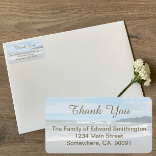 Beach Sympathy Thank You Label