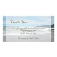 Beach Sympathy Thank You Memorial Photo Card
