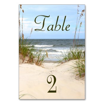 Beach Table Card by CarriesCamera at Zazzle