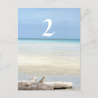 Beach Table Number Wedding