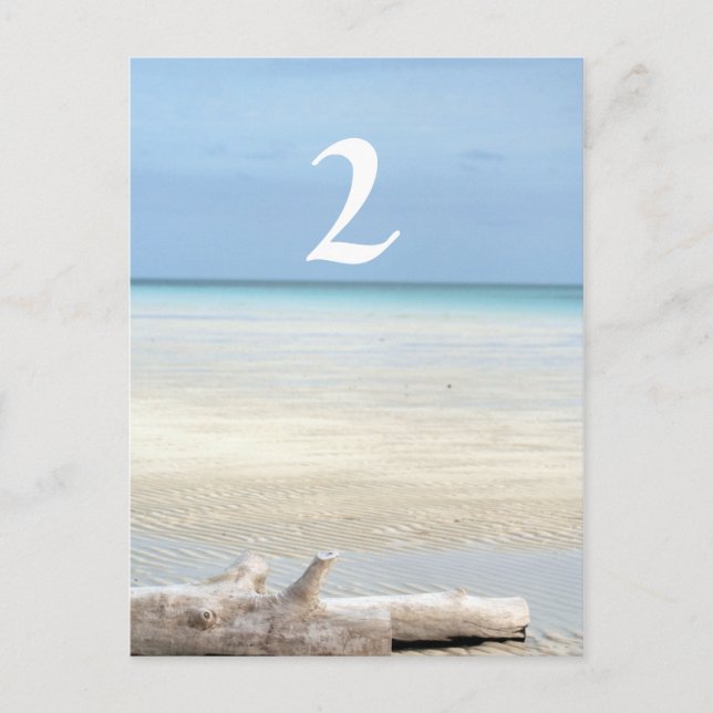 Beach Table Number Wedding (Front)