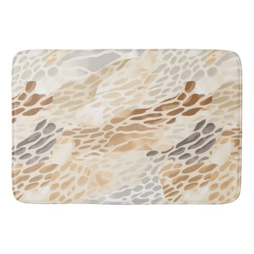 Beach Tan Neutral Stone Pattern Bath Mat