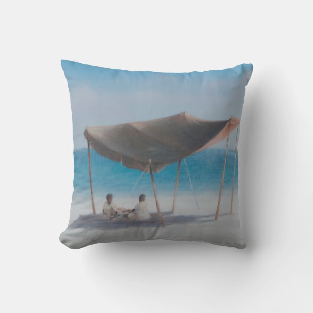 Beach Tent 2012 2 Throw Pillow (Front)