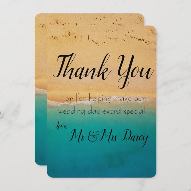 Beach Thank You Card (Front/Back)