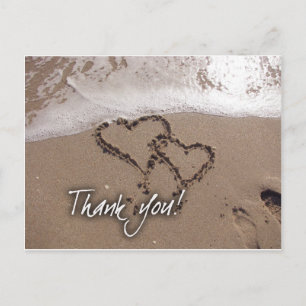 Beach thank you card