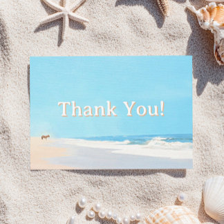 Beach Thank You Card Seascape