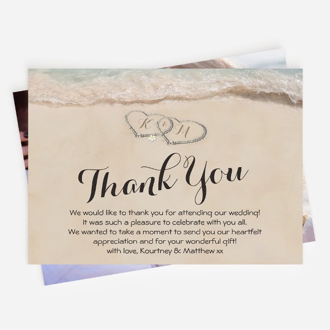 Beach Thank You Note | Photo Wedding Card (Creator Uploaded)
