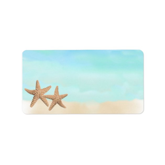 jx 148 Personalized Address labels Beach Sand Starfish Shells Buy 3 get 1 Free 
