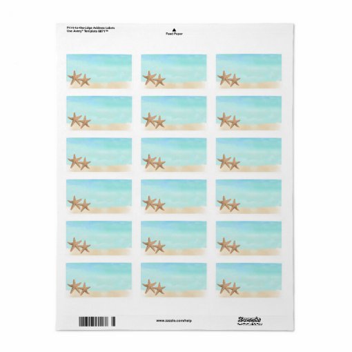 Beach Theme Address Labels Zazzle