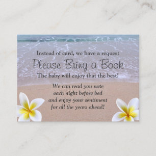 Beach Theme Baby Shower Bring a Book Request Enclosure Card