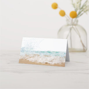 Beach Theme Blank Table Name Card