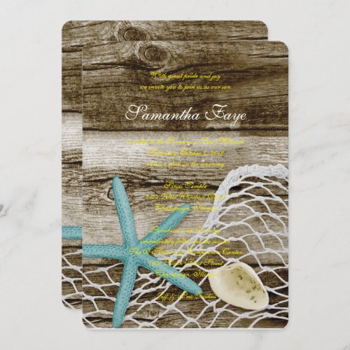 BEACH THEME B'NOT B'NAI BAR BAT MITZVAH INVITATION