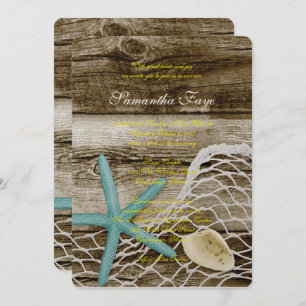 BEACH THEME B'NOT B'NAI BAR BAT MITZVAH INVITATION