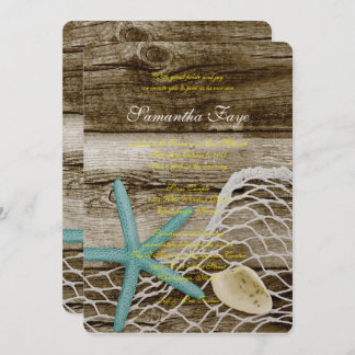 BEACH THEME B'NOT B'NAI BAR BAT MITZVAH INVITATION