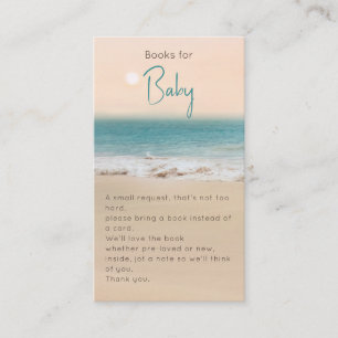 Beach Theme Books for Baby Shower Enclosure Card