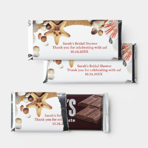 Beach Theme Bridal Shower Hershey Bar Favors