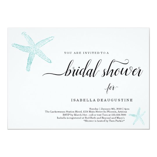 Beach Theme Bridal Shower Invitation | Zazzle.com
