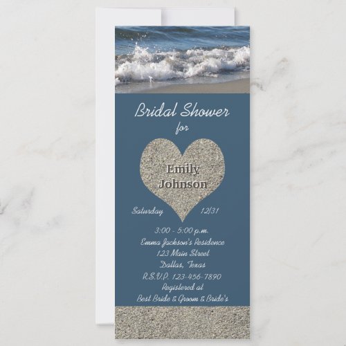 Beach Theme Bridal Shower Invitation