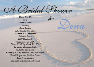 Beach Bridal Shower Invitations Zazzle