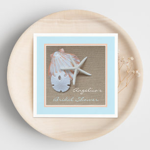 Beach Theme Bridal Shower Paper Napkins