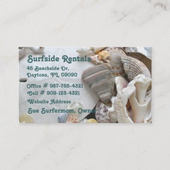 Beach Theme Business Card by pamdicar at Zazzle