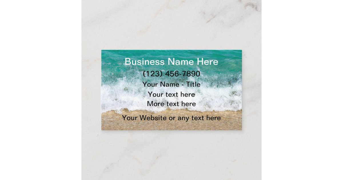 Beach Theme Business Cards Zazzle