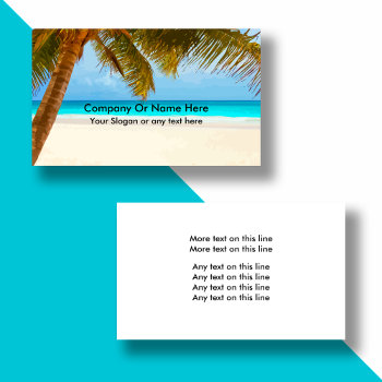 Beach Theme Business Cards by Luckyturtle at Zazzle
