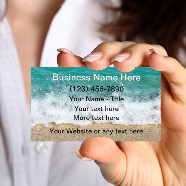Beach Theme Business Cards (Creator Uploaded)