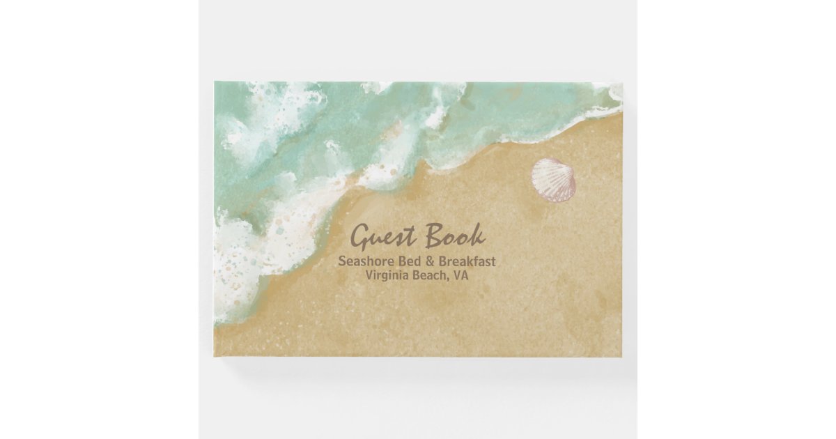 beach theme business guest book zazzle com business guest book