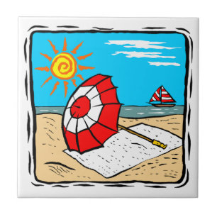 Beach Theme Ceramic Tile