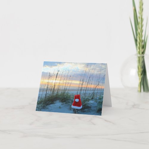 Beach Theme Christmas Card