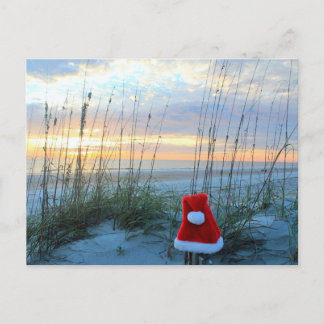 Beach Theme Christmas Post Card